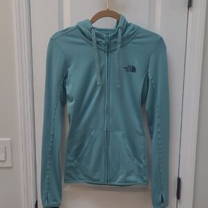 The North Face Teal Zip-Up Hoodie Size Xs